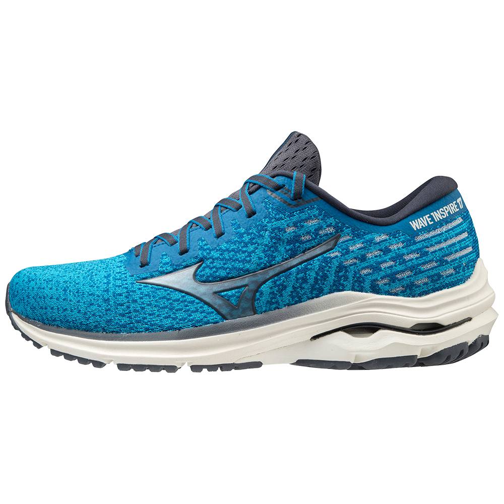 Mizuno Wave Inspire 17 WAVEKNIT - Erkek Koşu Ayakkabısı - Mavi Türkiye (DHIMKX-162)